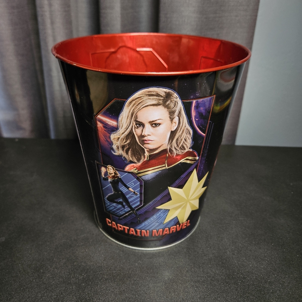 The Marvels - Movie Popcorn Tin Bucket Captain Marvel, Photon, Ms. Marvel, 130oz